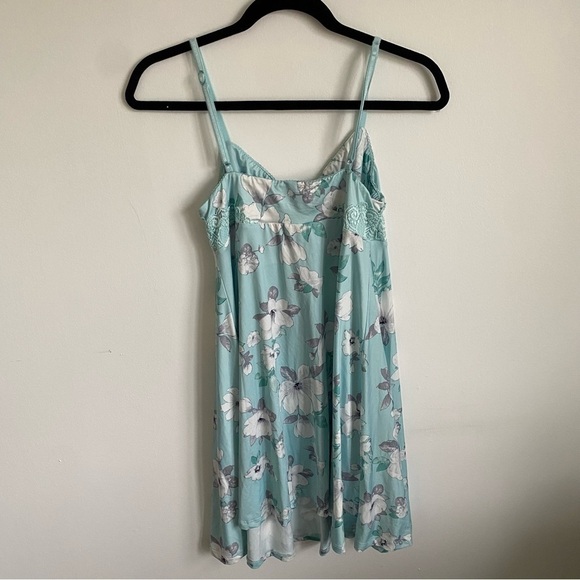LA vie en rose Lingerie PJ Floral Dainty Dress in Light Baby Blue • M Medium - Picture 4 of 7